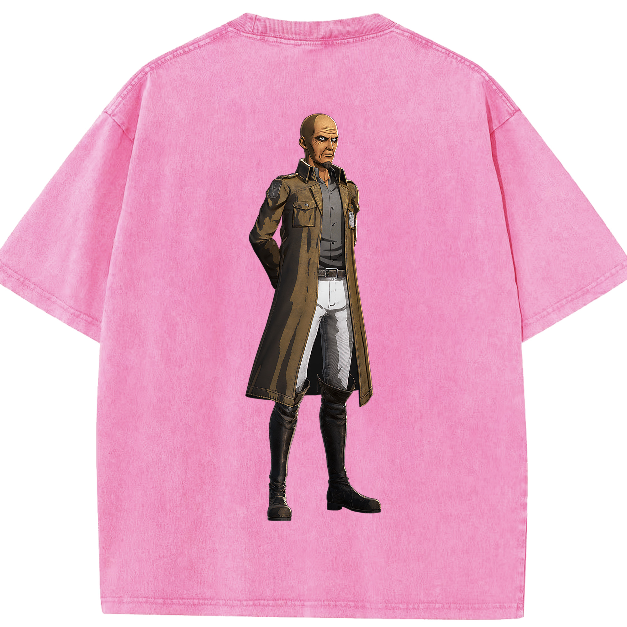 （画像用） 進撃の巨人 Attack on Titan 綿100% ヴィンテージ風 半袖Tシャツ（背面プリント）